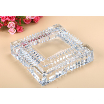 Haonai Square Glass Ashtray, Office Decoration Glasses Ashtrays, Simple Crystal Ashtray